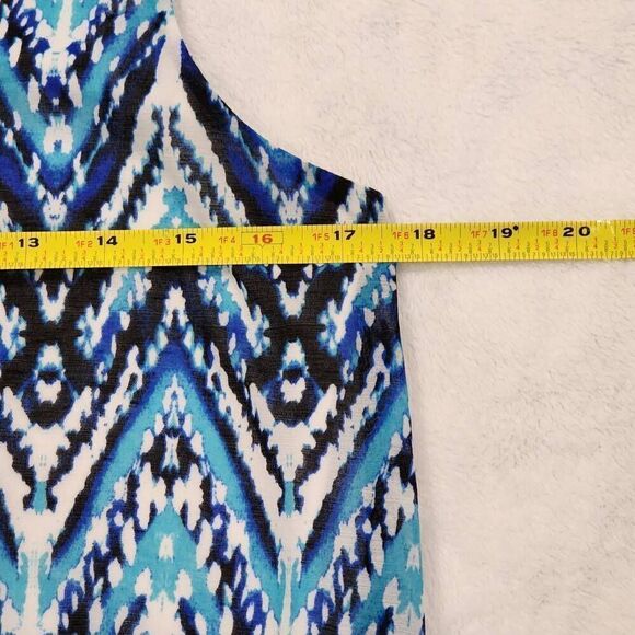 AB STUDIO Blouse Blue Black Tank Top Size S Small Sleeveless - Picture 5 of 9